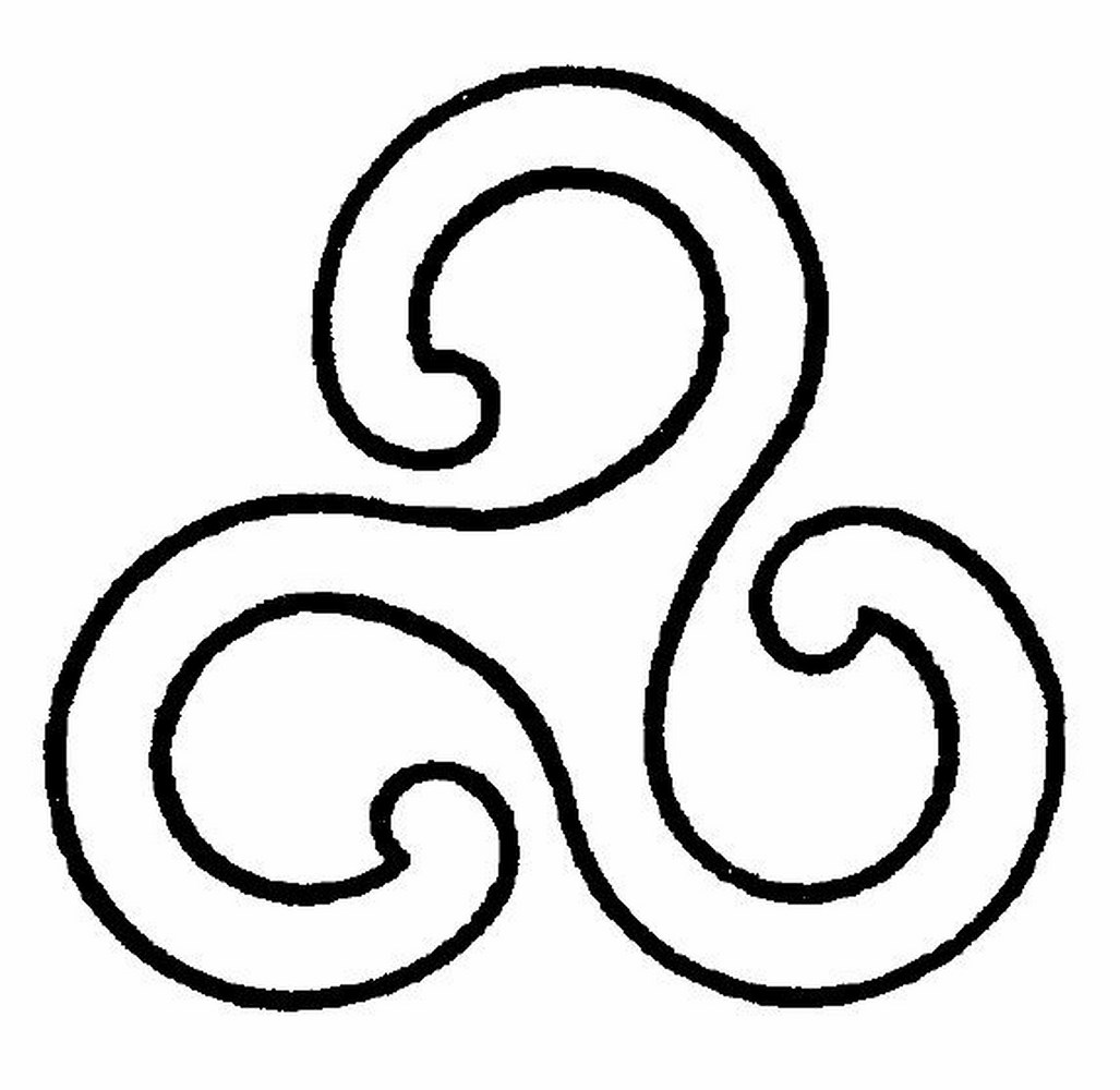 Fig. 2 Le Triskel (ou triscèle) celtique, symbole solaire bénéfique, proche de la swastika (N. Duval, l’art celtique de la Gaule, 1989, p.82)