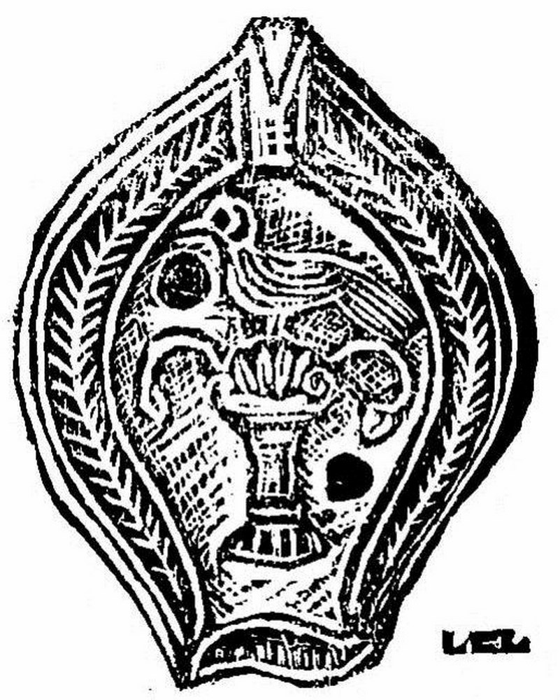 Fig.7 - Le Phénix sur une lampe de Carthage.