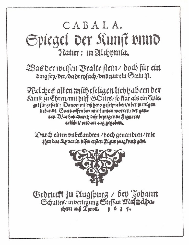 Steffan Michelspacher - Cabala - 1616 Première page de l’édition