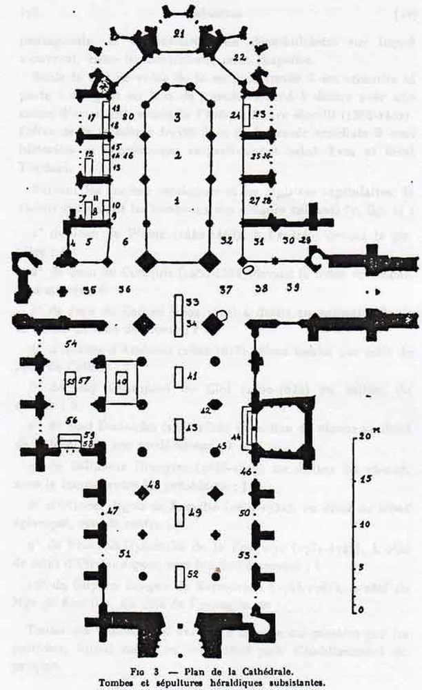 Plan de la cathédrale / incn., XIXème, crayon sur papier | incn