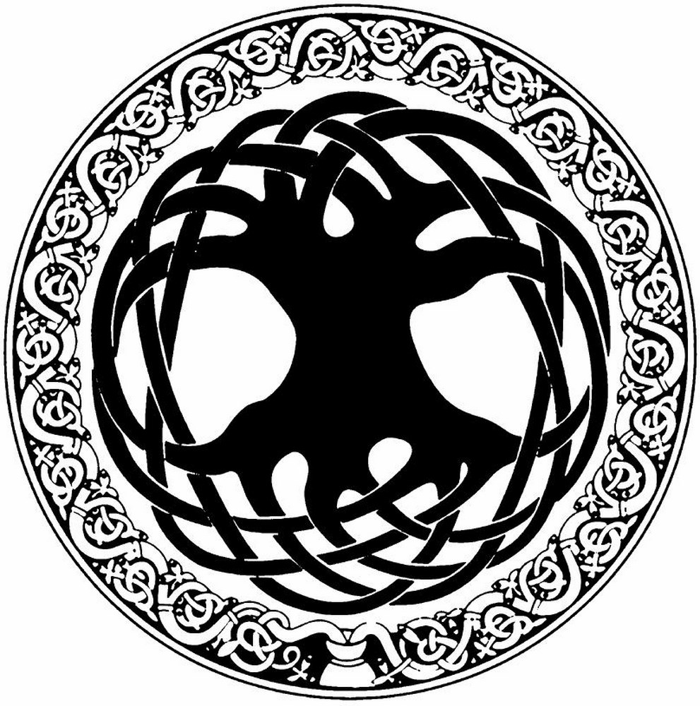 Fig.9 L’arbre de vie celtique (art médiéval irlandais) (M.-J. Green, Dictionary of Celtic Myth and Legend, 1992, p.215)